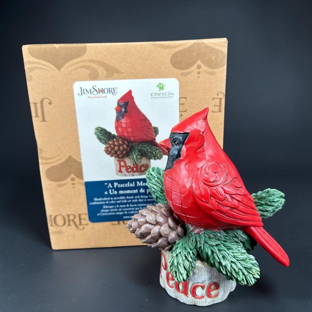 Jim Shore Heartwood Creek A Peaceful Moment Cardinal Figurine 6015467 New in Box